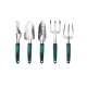 5-Piece Forest Green Garden Tool Set - Factory Direct Stylish Gardening Kit