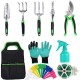 Hot Sale 9-Piece Magnesium Aluminum Garden Tool Set - Factory Direct Green Gardening Kit
