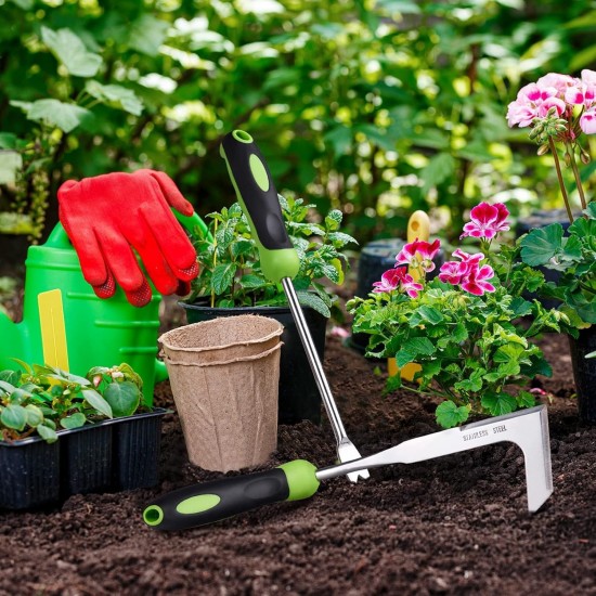 L-Shaped Garden Crack Weeder - Stainless Steel Manual Weeding Tool for Flowers & Plants (Factory Direct)