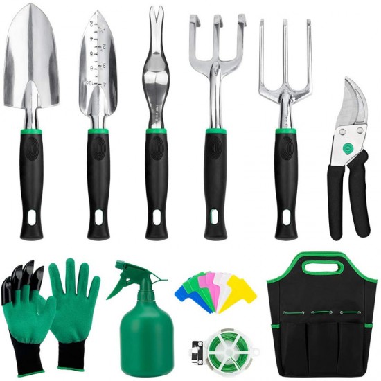 11Pcs Aluminum Alloy Agricultural & Garden Tools Set - Factory Direct All-in-One Horticulture Kit