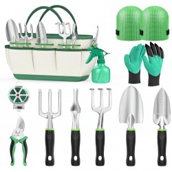 Factory Direct Garden Tool Set 11 Pieces - Heavy-Duty Gardening Kit for Outdoor Yard Maintenance