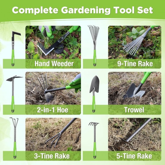 6 Pcs Garden Tool Set - All-Purpose Gardening Kit for Planting & Maintenance (Factory Direct)