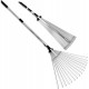 Hot Sale 15-Tine Double-Extension Heavy Duty Rake - Factory Direct Garden Rake for Leaves & Debris