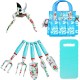 9-Piece Aluminum Garden Tool Set - Factory Direct Dual-Color Plastic Handle Gardening Kit