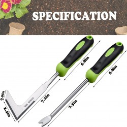 L-Shaped Garden Crack Weeder - Stainless Steel Manual Weeding Tool for Flowers & Plants (Factory Direct)
