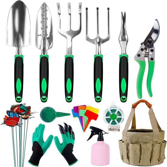 22 Pcs Gardening Tools Set - Large Comprehensive Garden Kit (Factory Direct)