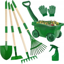 Kids Gardening Tools Set 6Pcs - Child-Safe Rake/Shovel for Toddlers & Preschoolers (Factory Direct)