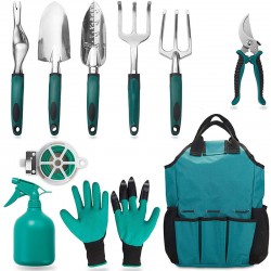 Hot Sale 9-Piece Magnesium Aluminum Garden Tool Set - Factory Direct Green Gardening Kit