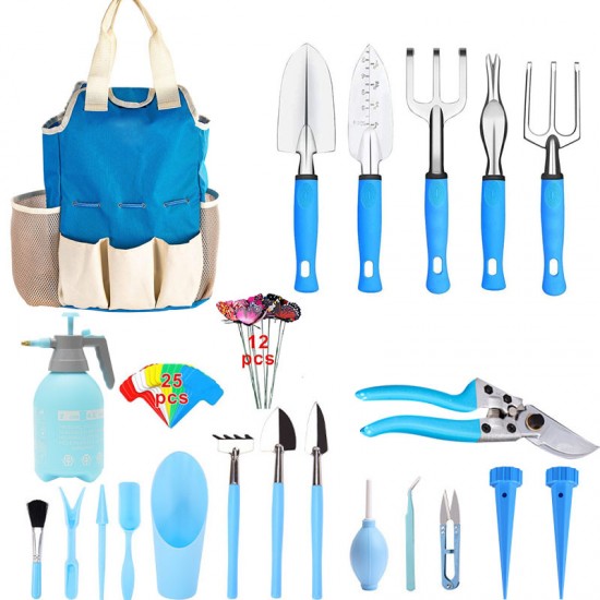 21-Piece Garden Tool Set with Storage Bag - Factory Direct Aluminum Gardening Gift Set