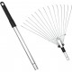 Hot Sale 15-Tine Double-Extension Heavy Duty Rake - Factory Direct Garden Rake for Leaves & Debris
