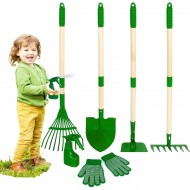 Kids Gardening Tools Set 6Pcs - Child-Safe Rake/Shovel for Toddlers & Preschoolers (Factory Direct)