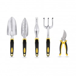 3-Piece Measuring Garden Trowel Set - Factory Direct Aluminum Tools with Silicone Handles