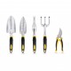 3-Piece Measuring Garden Trowel Set - Factory Direct Aluminum Tools with Silicone Handles