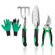 3-Piece Measuring Garden Trowel Set - Factory Direct Aluminum Tools with Silicone Handles