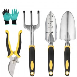 5-Piece Aluminum Garden Tool Set - Factory Direct Rakes, Shovels & Planting Tools for Gardening