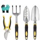 5-Piece Aluminum Garden Tool Set - Factory Direct Rakes, Shovels & Planting Tools for Gardening